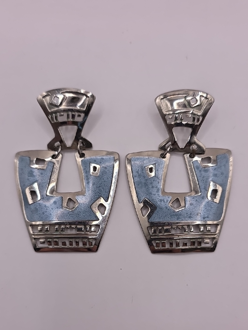 Vintage Berebi Geometric Statement Earrings